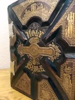 Family Bible King James Leather Leather King James 1892 Clasp
