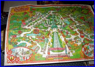 auction is for a vintage, 1982 map Map of Kings Island Amusement Park