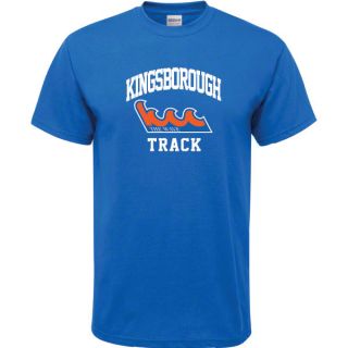 Kingsborough Community College Wave Royal Blue Track Arch T Shirt