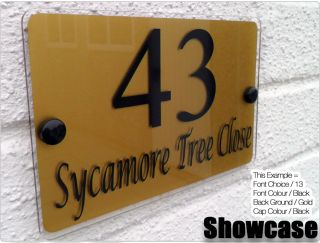 Contemporary House Sign Plaque Door Number 1   999 Personalised Name