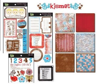 Glitz Design Kismet Kit Papers Rub on Stickers Stamp
