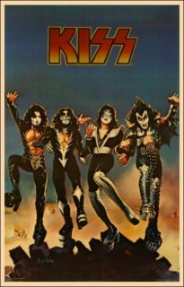Kiss Original 1976 Destroyer Aucoin Concert Tour Poster