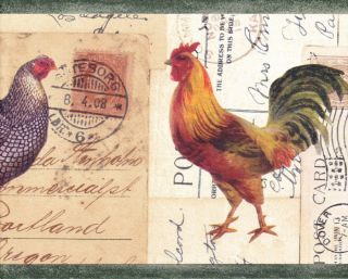 Roosters Country Kitchen $9 98 Wallpaper Wall Border