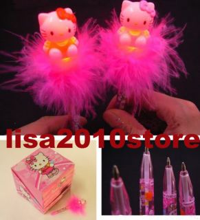 2X Mixed Cute Hello Kitty Light Up Ball Point Ballpoint Gift Pen