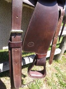 16 Seat Used King Series Brown Leather Western Saddle #KS516 W/ Back