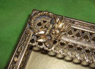 Stylebuilt Brass Filigree Ormolu Art Nouveau Kleenex Tissue Box Holder