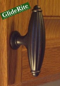 Oil Rubbed Bronze Cabinet Hardware Knob Fluted 4047 ORB