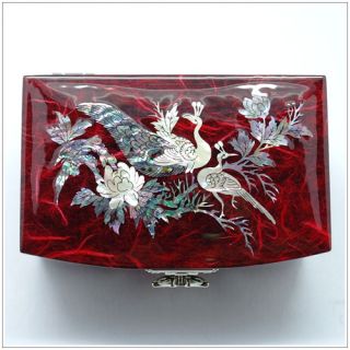 Classy Jewelry Box Inlaid with Mother of Pearl and Korean Mullberry