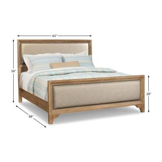 Klaussner South Bay 4 Piece Bedroom Set w/ Queen Upholstered Bed