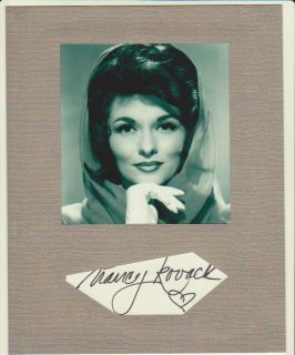 Nancy Kovack Autograph Signed Display Young Beautiful COA