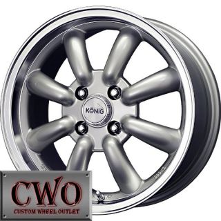 15 Silver Konig Rewind Wheels Rims 4x114 3 4 Lug Accord Sentra 200SX
