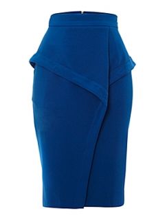 Almari asymmetric peplum skirt Blue   