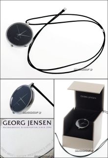Georg Jensen Koppel Pendant Watch 319 Black Dial