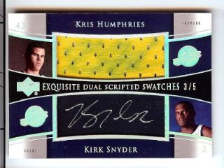 Dual Scripted Swatches Kris Humphries Kirk Snyder Auto 3 5