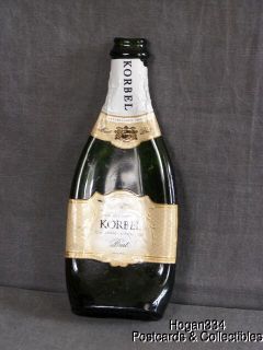 Vintage Melted Flattened Korbel California Champagne Brut Bottle Candy