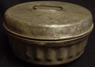 Antique 103 Kreamer Tin Pudding Bread Food Mold Lid