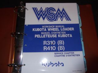 Kubota R310B R410B Wheel Loader Workshop Service Manual R 310 B R 410