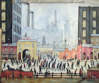Coming from The Mill L s Lowry Reproduction in Oil 24X20