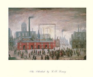 Lowry An Accident Manchester Classic Print Small