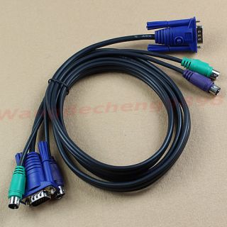 KVM VGA Male to Male PS2 Mouse Keyboard Connect Cable