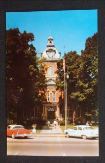 1950s Court House Old Cars Lagrange in Postcard Indiana