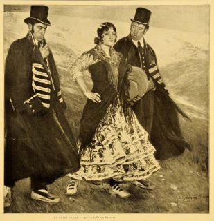 1921 La Gazza Ladra Carlo Vasquez Spanish Gypsy Print   ORIGINAL