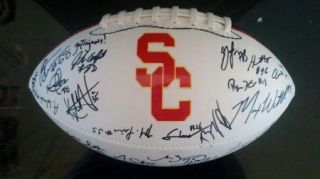 2012 USC Trojans Team Signed Football Certificate Proof Matt Barkley