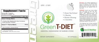 Green T Diet Core 12 Green Tea Extract L Carnitine Korean Ginseng