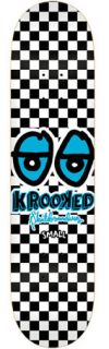 Krooked Checkered Skateboard Deck Blue Eyes 7 75