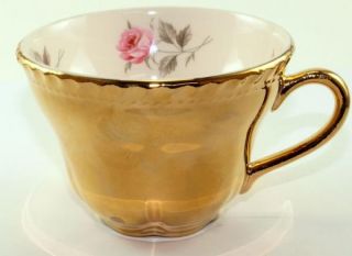 Tea Cup and Saucer 22K Gold Dixon Art Studios