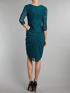 Adrianna Papell Evening Long sleeve sweetheart neck dress Emerald   