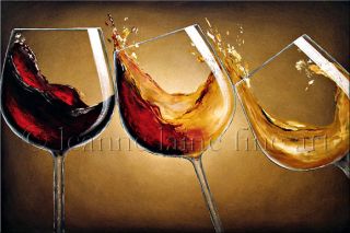 Fashion Red Wine Art Giclee of Leanne Laine Painting