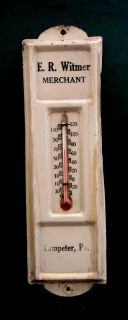 Witmer Merchant Store Adv Thermometer SM Metal Sign Lampeter PA