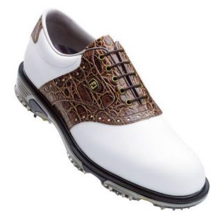 FJ Limited Mens Dryjoy Tour Golf Shoes 53754 White Brown 9 5 M
