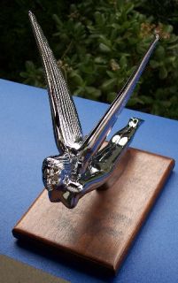 Winged Flying Lady Chrome Hood Ornament Mascot Metal