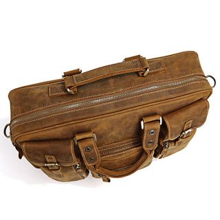 Leather Mens Briefcase Laptop Bag Dispatch Shoulder Huge 16 5