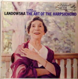 SD Mono WANDA LANDOWSKA art of the harpsichord LP VG+ LM 2194 Vinyl