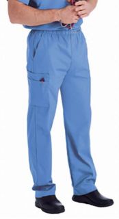 New Landau 8555 Mens Cargo Pant Ceil Blue Medical Nurse Scrubs All