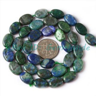 8x12mm Oval Lapis Lazuli Malachite Gemstone Beads Strand 15
