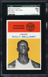 1961 62 Fleer 4 Walt Bellamy SGC 84
