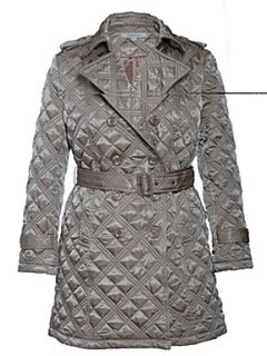 Chesca Quilted Trench Coat Grey   
