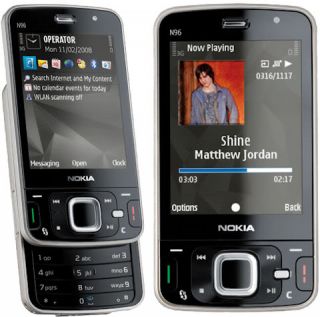 New Nokia N96 Black 16GB Unlocked Phone 5MP WiFi Gifts 758478024935