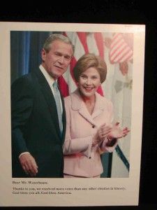 President George Bush w 1st Lady Laura Photo