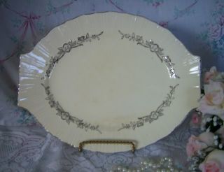 Homer Laughlin China Coronet Platter Silver Wreath