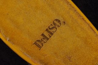 Vtg 70s Larose Vinyl Yellow Leather Heel Slides 12 M
