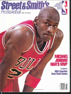 STREET & SMITHS Pro Basketball 1991 Michael Jordan Larry Bird Carl W