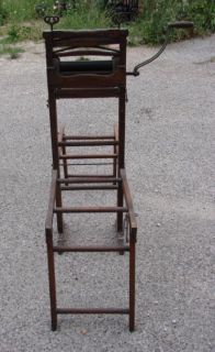 Antique American Wringer Co Washer Stand Folding Bench Clothes Coffee