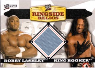 Bobby Lashley King Booker T 2006 Topps Heritage II WWE Ringside Relics
