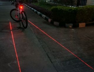 2011 Brand New Bike Bicycle Laser 5 LED Beam Rear Tail Light Lamp