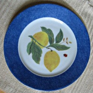 Laure Japy for Barneys New York Lemon Plate w Blue Rim 9